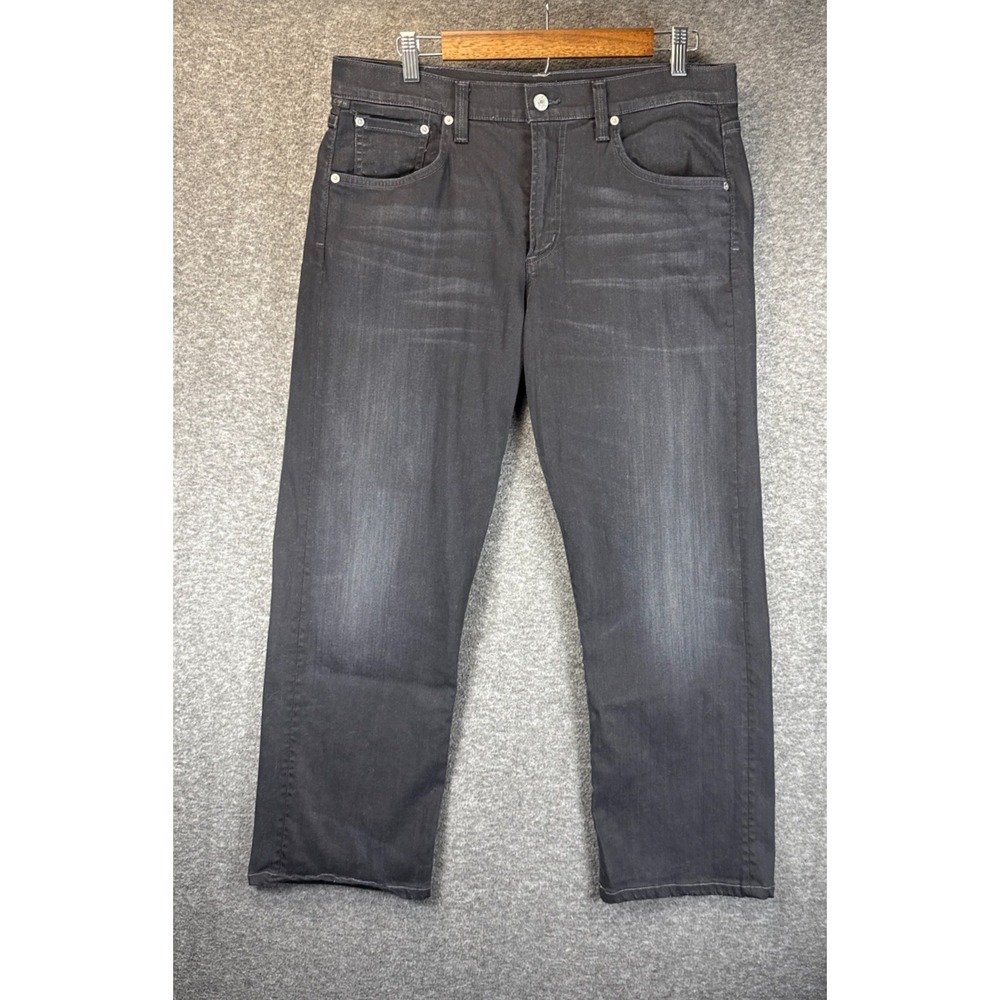 Citizens of Humanity Perfect Jeans Mens 34x27 Black Straight Leg Casual Academia